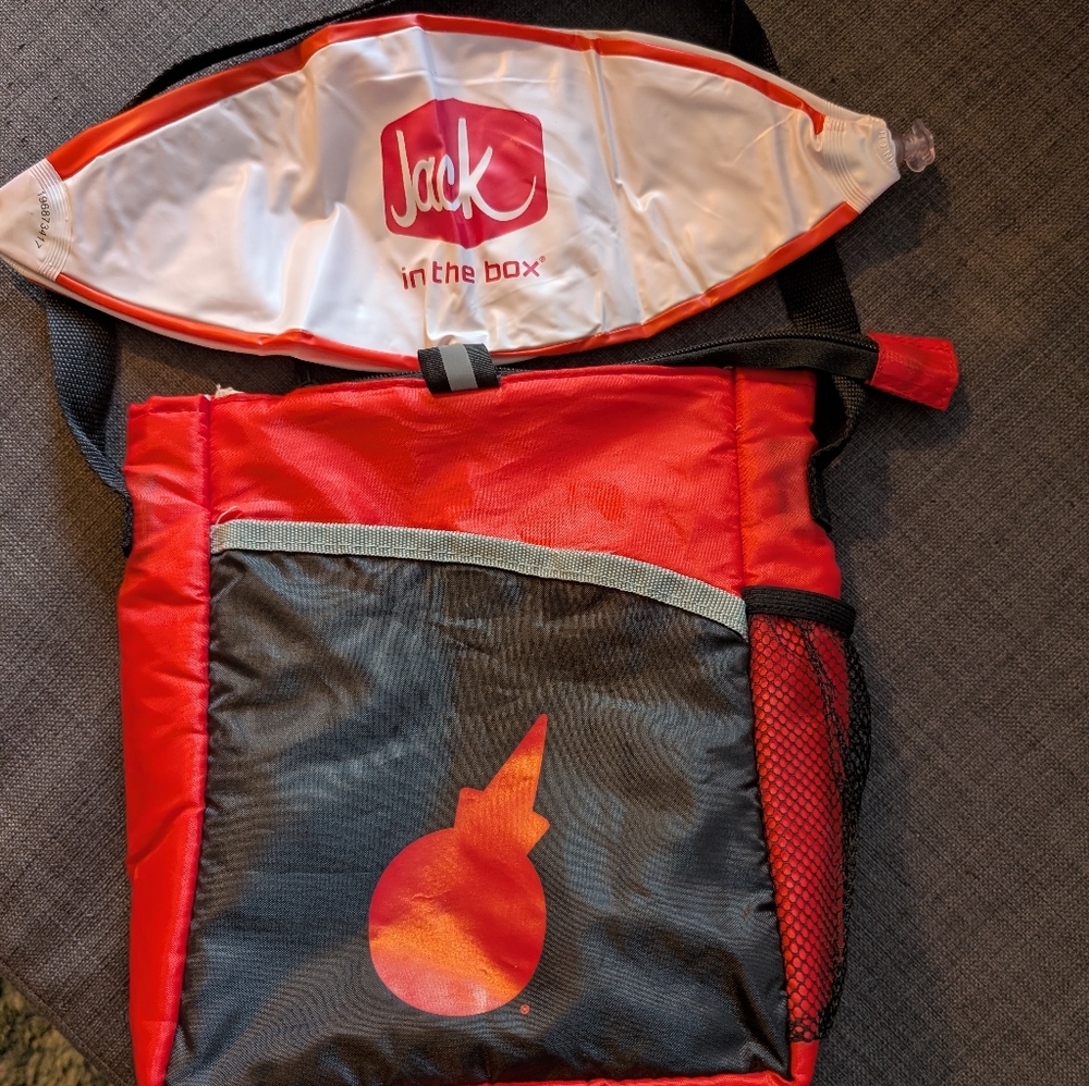 Vintage 2014 Jack In The Box Lunch Bag With Inflatable Ball!